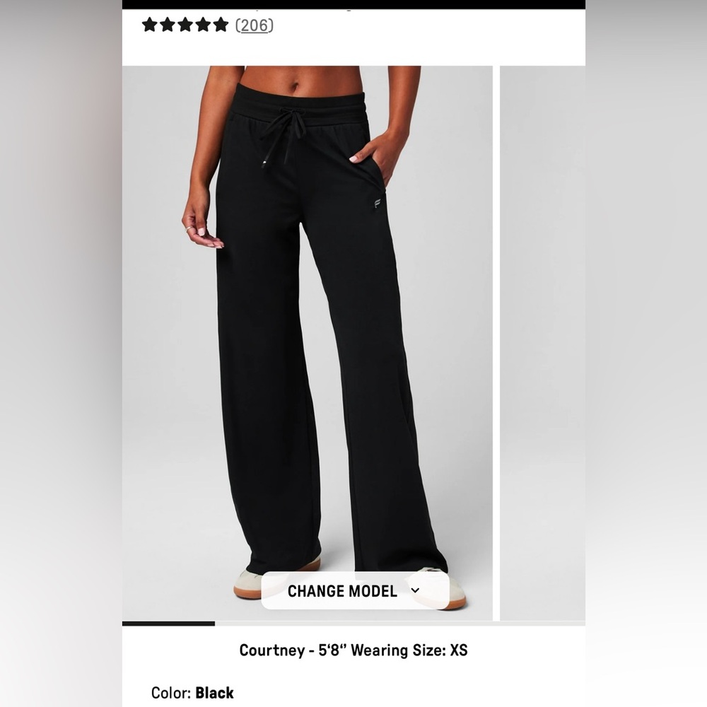 Fabletics high waisted cloud jersey wide leg pants